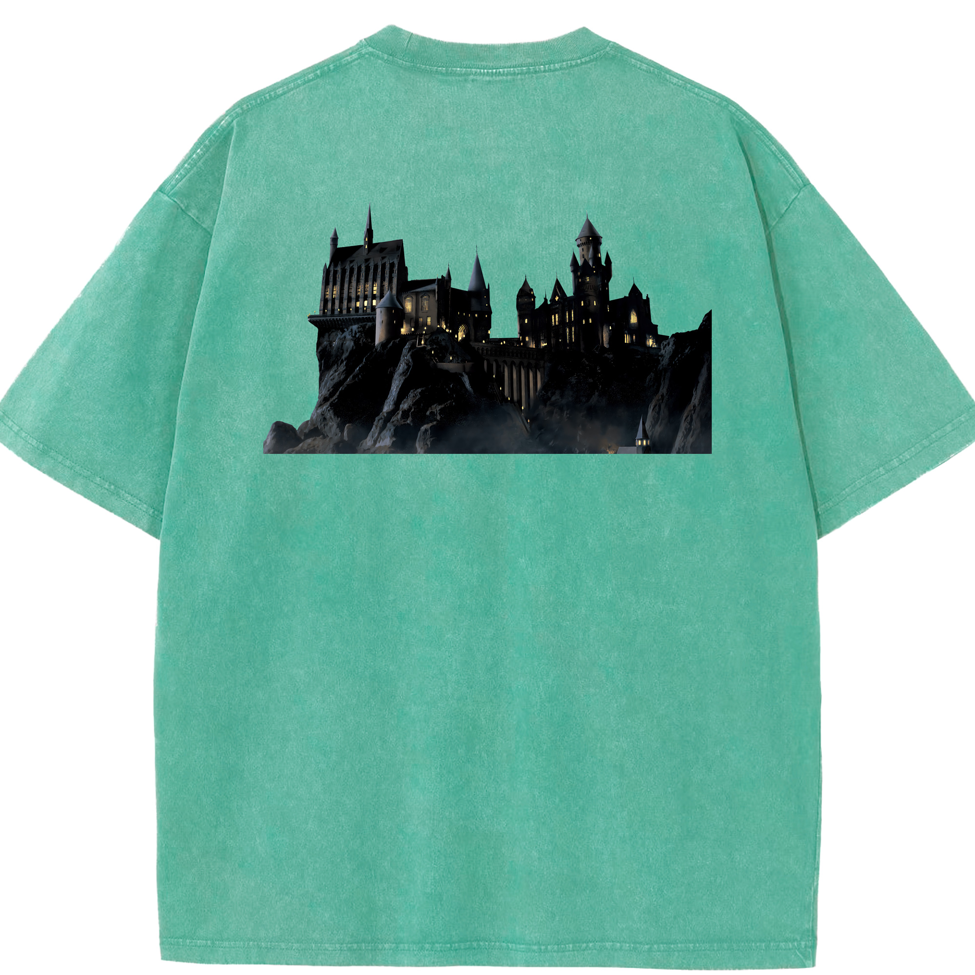 （画像用） Harry Potter ハリー・ポッターシリーズ 綿100% ヴィンテージ風 半袖Tシャツ（背面プリント）